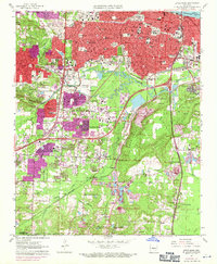 Little Rock 1961 topographic map thumbnail