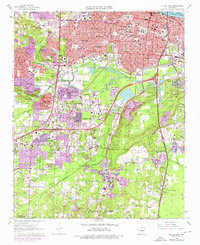 Little Rock 1961 topographic map thumbnail