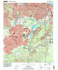 Little Rock 1994 topographic map thumbnail