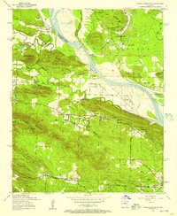Pinnacle Mountain 1954 topographic map thumbnail