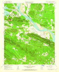 Pinnacle Mountain 1961 topographic map thumbnail