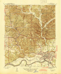 Batesville 1942 topographic map thumbnail