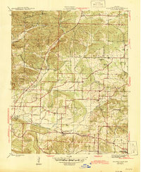 Sulphur Rock 1943 topographic map thumbnail
