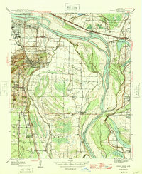 Sweet Home 1945 topographic map preview