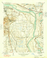 Sweet Home 1945 topographic map preview