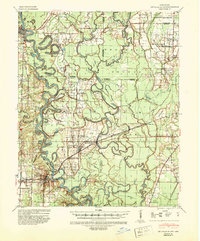 De Valls Bluff 1941 topographic map thumbnail