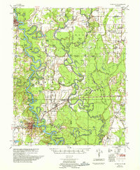 De Valls Bluff 1957 topographic map thumbnail