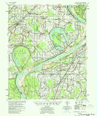 Horseshoe Lake 1954 topographic map thumbnail