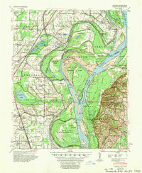 Jericho 1952 topographic map thumbnail