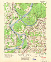 Mellwood 1954 topographic map thumbnail