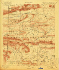 Poteau Mountain topographic map thumbnail