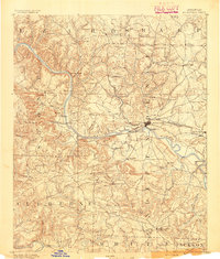 Batesville 1891 topographic map thumbnail