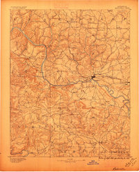 Batesville 1891 topographic map thumbnail