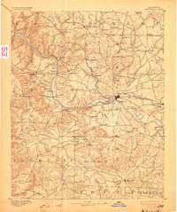 Batesville 1891 topographic map thumbnail