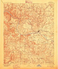 Batesville 1891 topographic map thumbnail