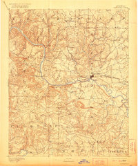 Batesville 1891 topographic map thumbnail