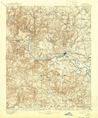 Batesville 1891 topographic map thumbnail