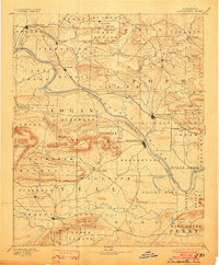 Dardanelle 1890 topographic map thumbnail
