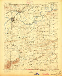 Fort Smith 1890 topographic map thumbnail