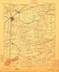 Fort Smith 1890 topographic map thumbnail