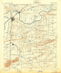Fort Smith 1890 topographic map thumbnail