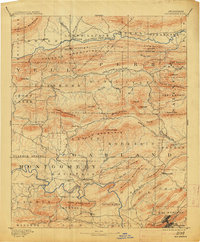 Hot Springs 1894 topographic map preview