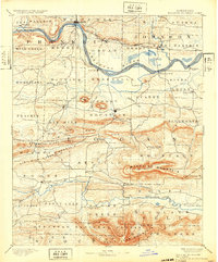Magazine Mountain 1890 topographic map thumbnail
