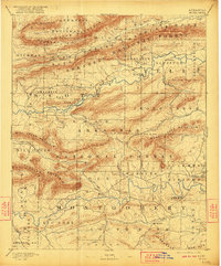 Mount Ida 1890 topographic map thumbnail
