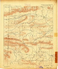 Poteau Mountain 1890 topographic map thumbnail