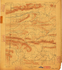 Poteau Mountain 1899 topographic map thumbnail