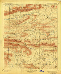 Poteau Mountain 1899 topographic map thumbnail