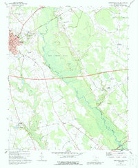 Bishopville East 1969 topographic map thumbnail
