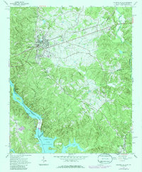 Calhoun Falls 1964 topographic map thumbnail
