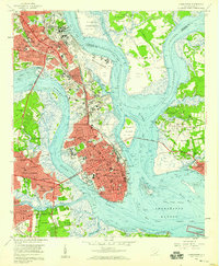 Charleston 1958 topographic map thumbnail