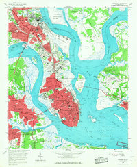 Charleston 1958 topographic map thumbnail