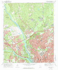 Columbia North 1972 topographic map thumbnail