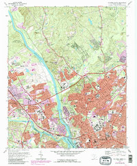 Columbia North 1972 topographic map thumbnail