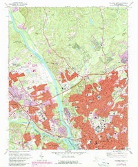 Columbia North 1972 topographic map thumbnail