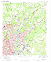 Fort Jackson North 1972 topographic map thumbnail