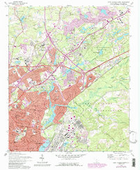 Fort Jackson North 1972 topographic map thumbnail