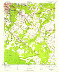 Fort Jackson South 1953 topographic map thumbnail