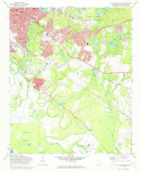 Fort Jackson South 1972 topographic map thumbnail