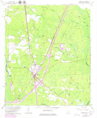 Hardeeville 1962 topographic map thumbnail