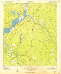 Huger 1950 topographic map thumbnail