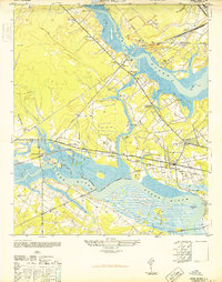 Johns Island 1948 topographic map thumbnail