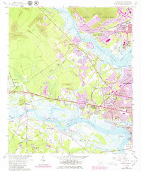 Johns Island 1958 topographic map thumbnail