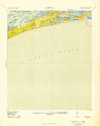 Kiawah Island 1943 topographic map thumbnail