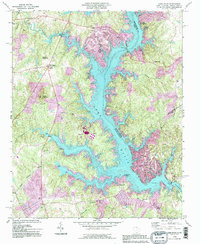 Lake Wylie 1993 topographic map thumbnail
