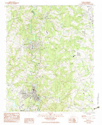 Pelzer 1983 topographic map thumbnail
