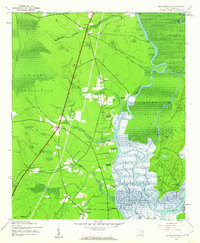 Plantersville 1943 topographic map preview